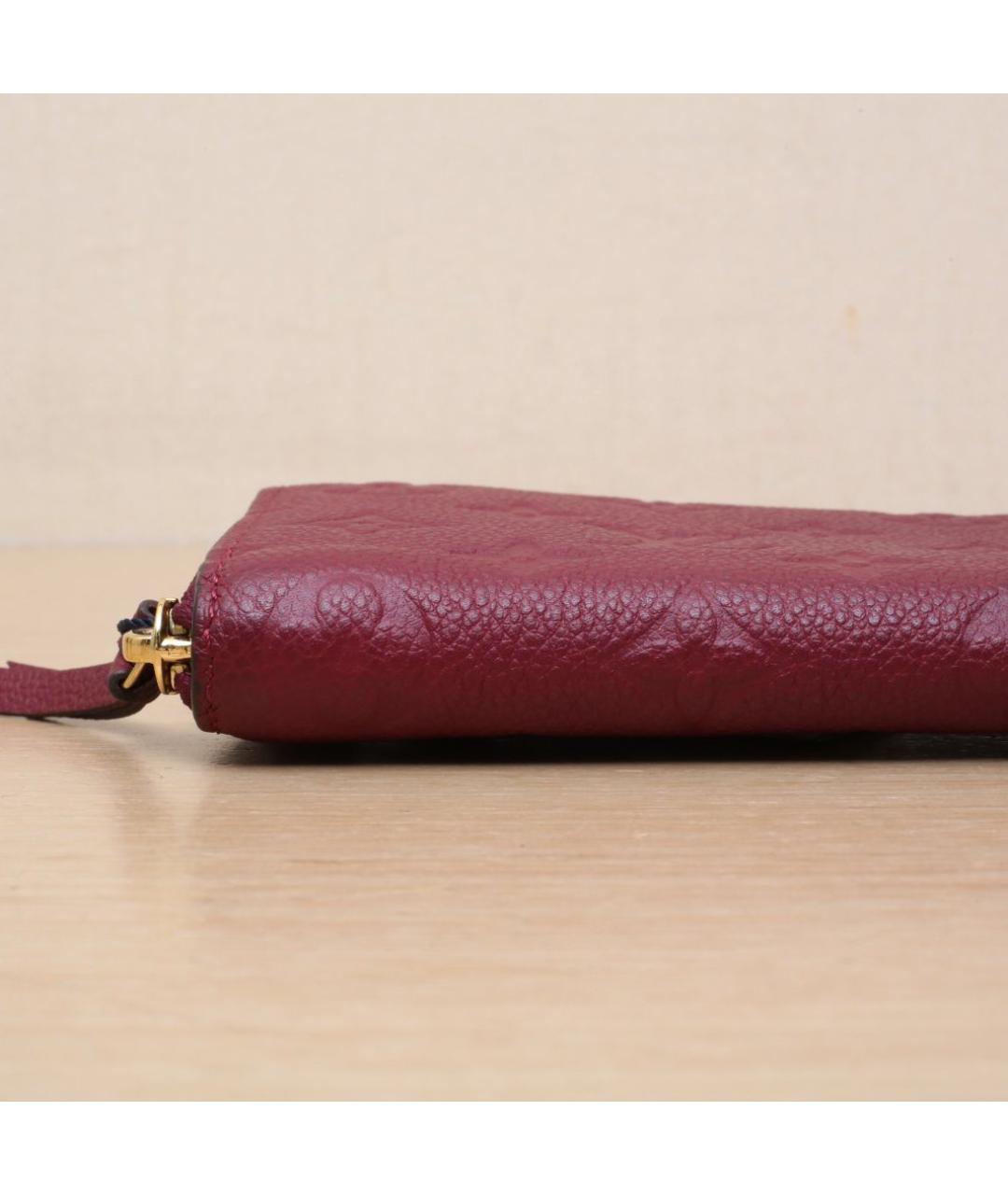 LOUIS VUITTON Красный кожаный кошелек, фото 9