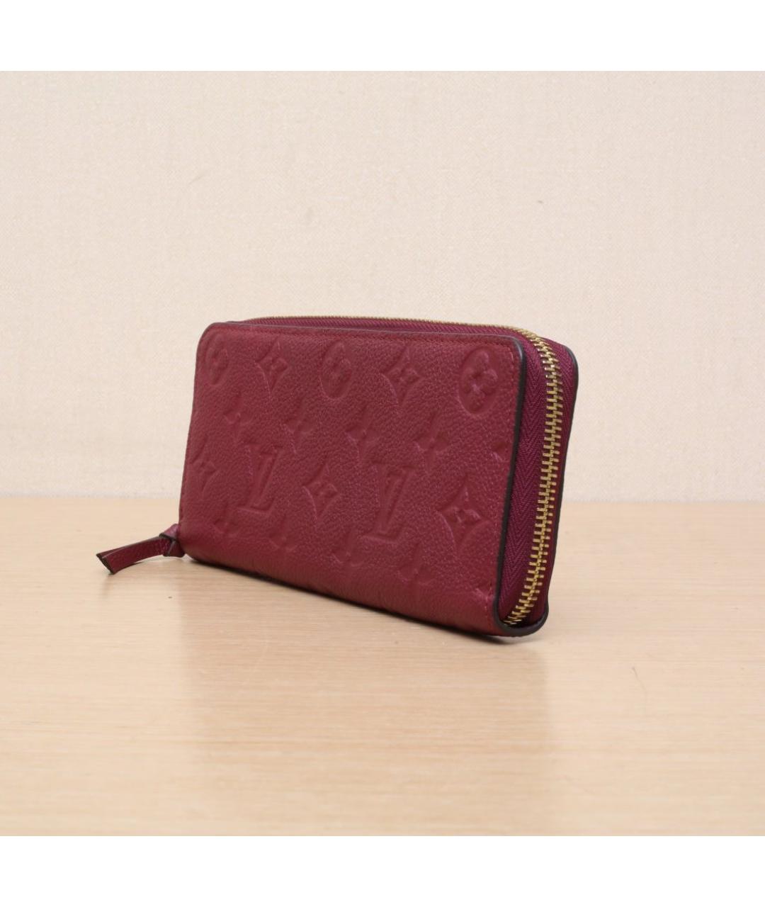 LOUIS VUITTON Красный кожаный кошелек, фото 4