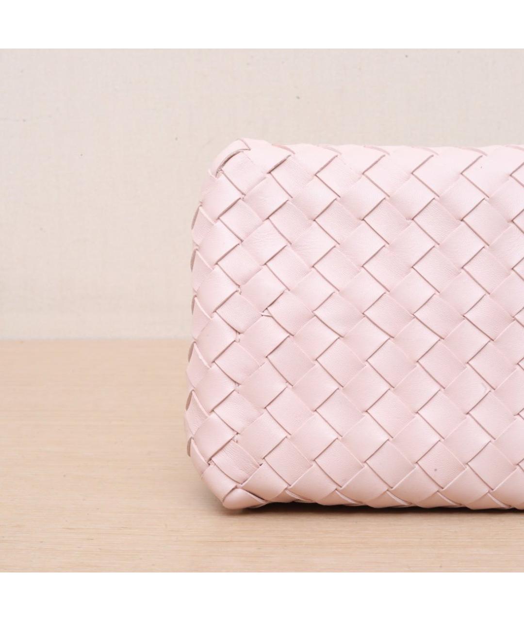 BOTTEGA VENETA Розовая кожаная сумка через плечо, фото 9