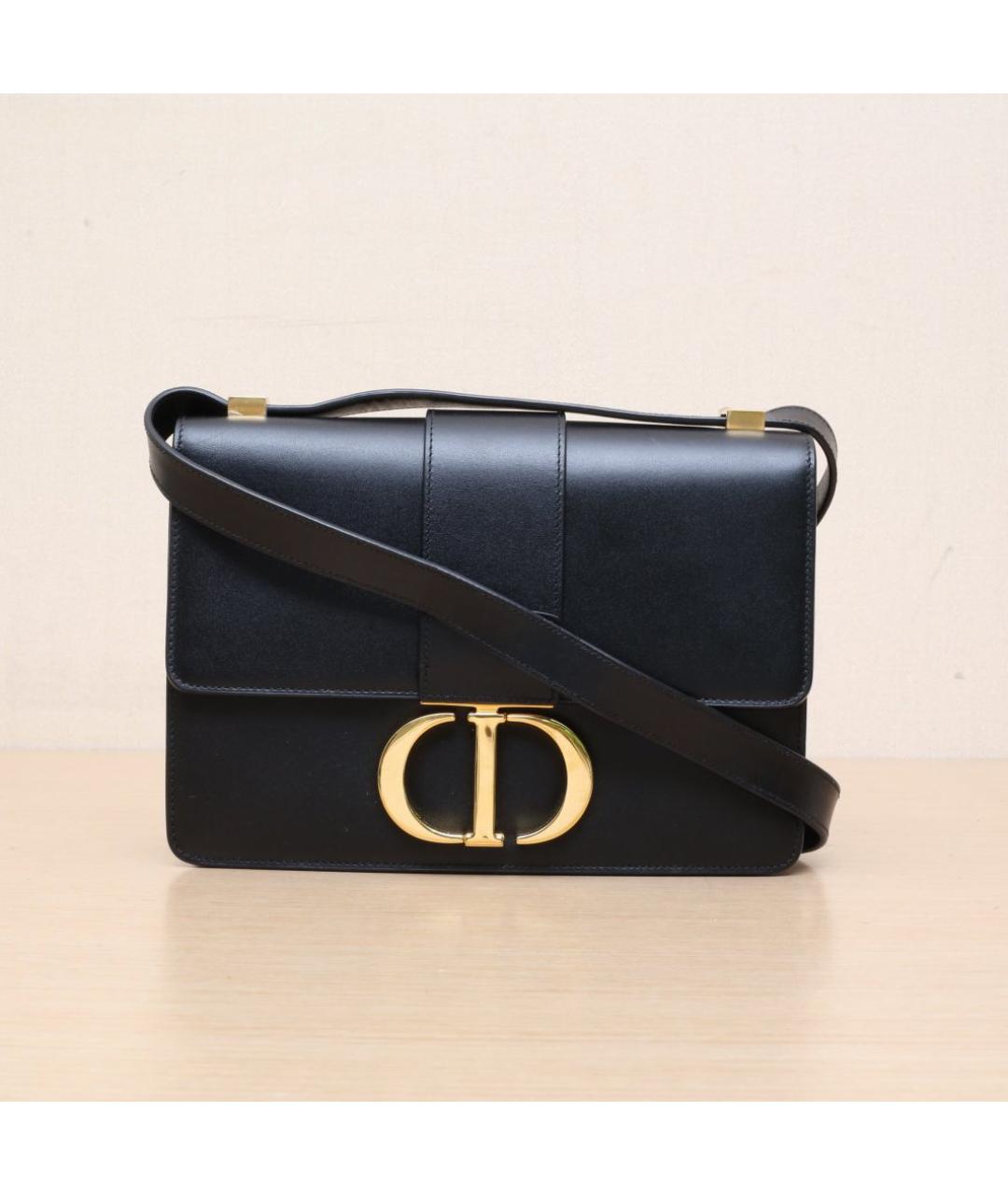 CHRISTIAN DIOR Черная кожаная сумка через плечо, фото 3