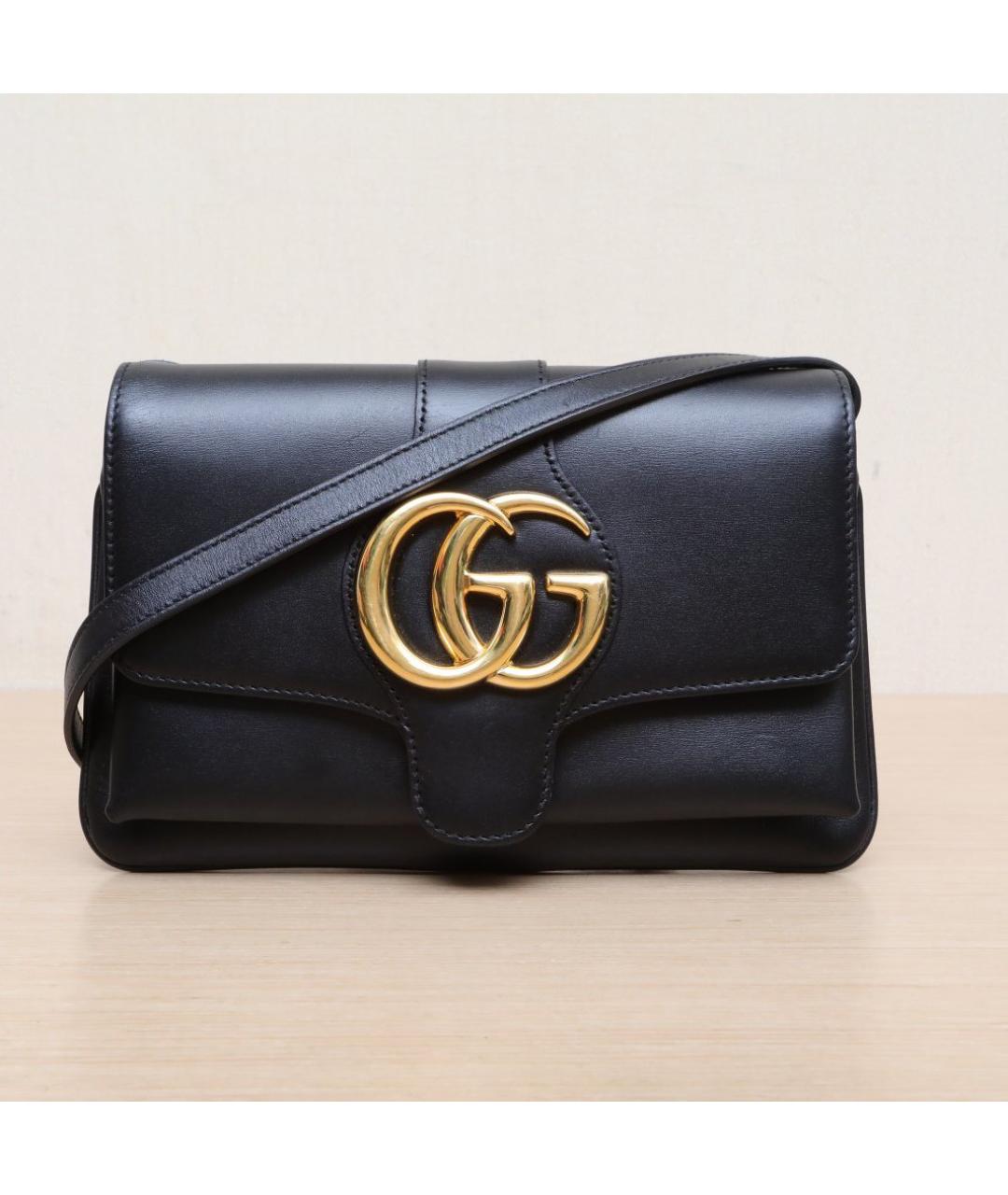 GUCCI Черная кожаная сумка через плечо, фото 3