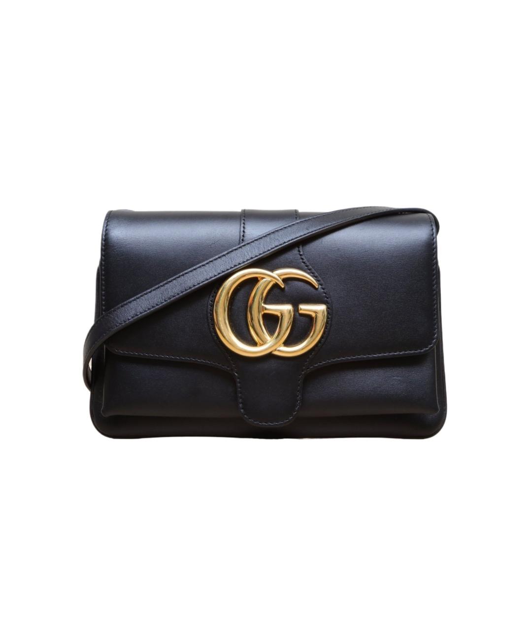 GUCCI Черная кожаная сумка через плечо, фото 1
