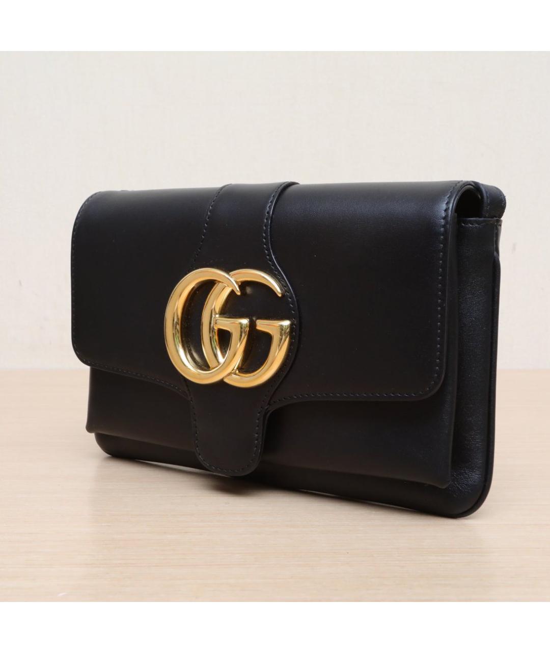 GUCCI Черная кожаная сумка через плечо, фото 4