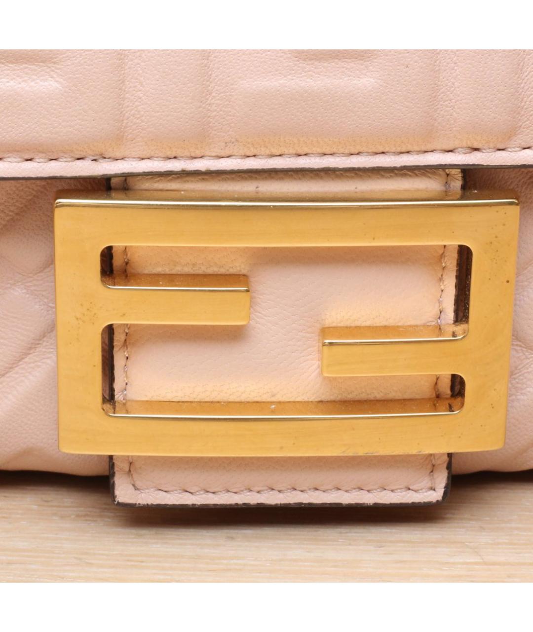 FENDI Розовая кожаная сумка через плечо, фото 8