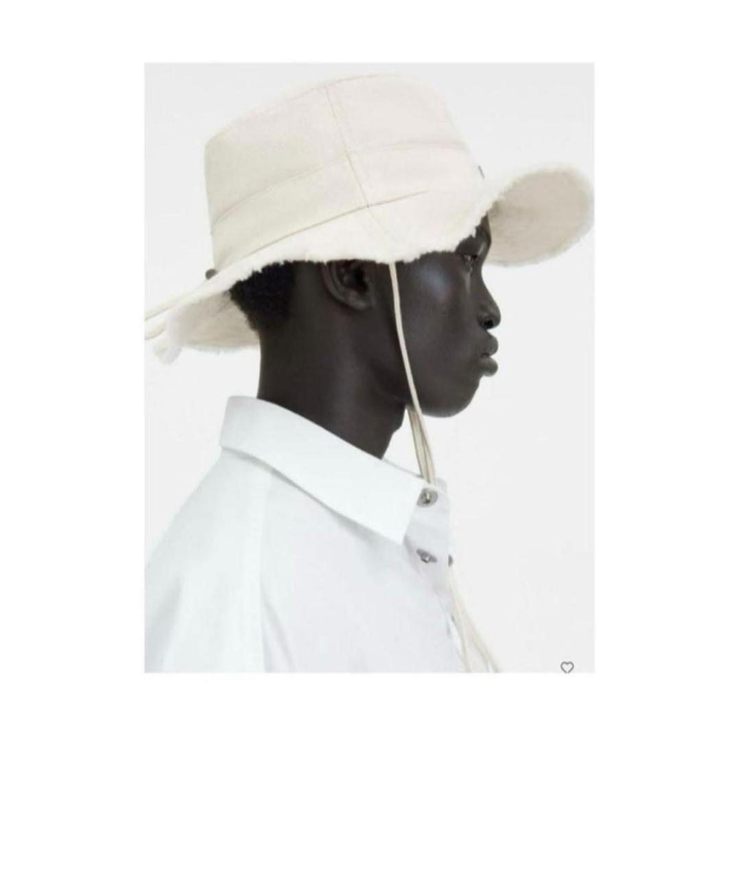 JACQUEMUS Белая хлопковая панама, фото 2