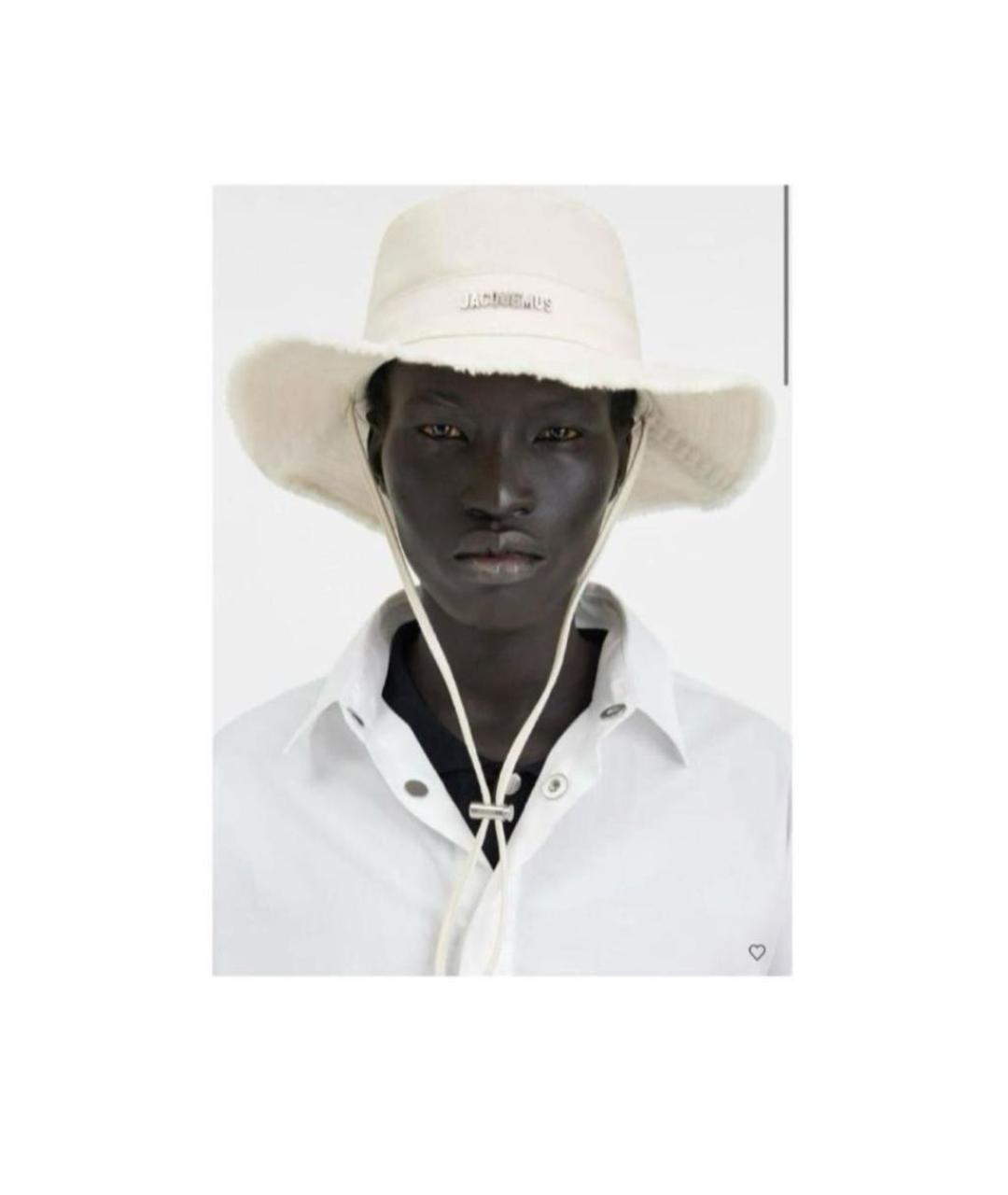 JACQUEMUS Белая хлопковая панама, фото 3