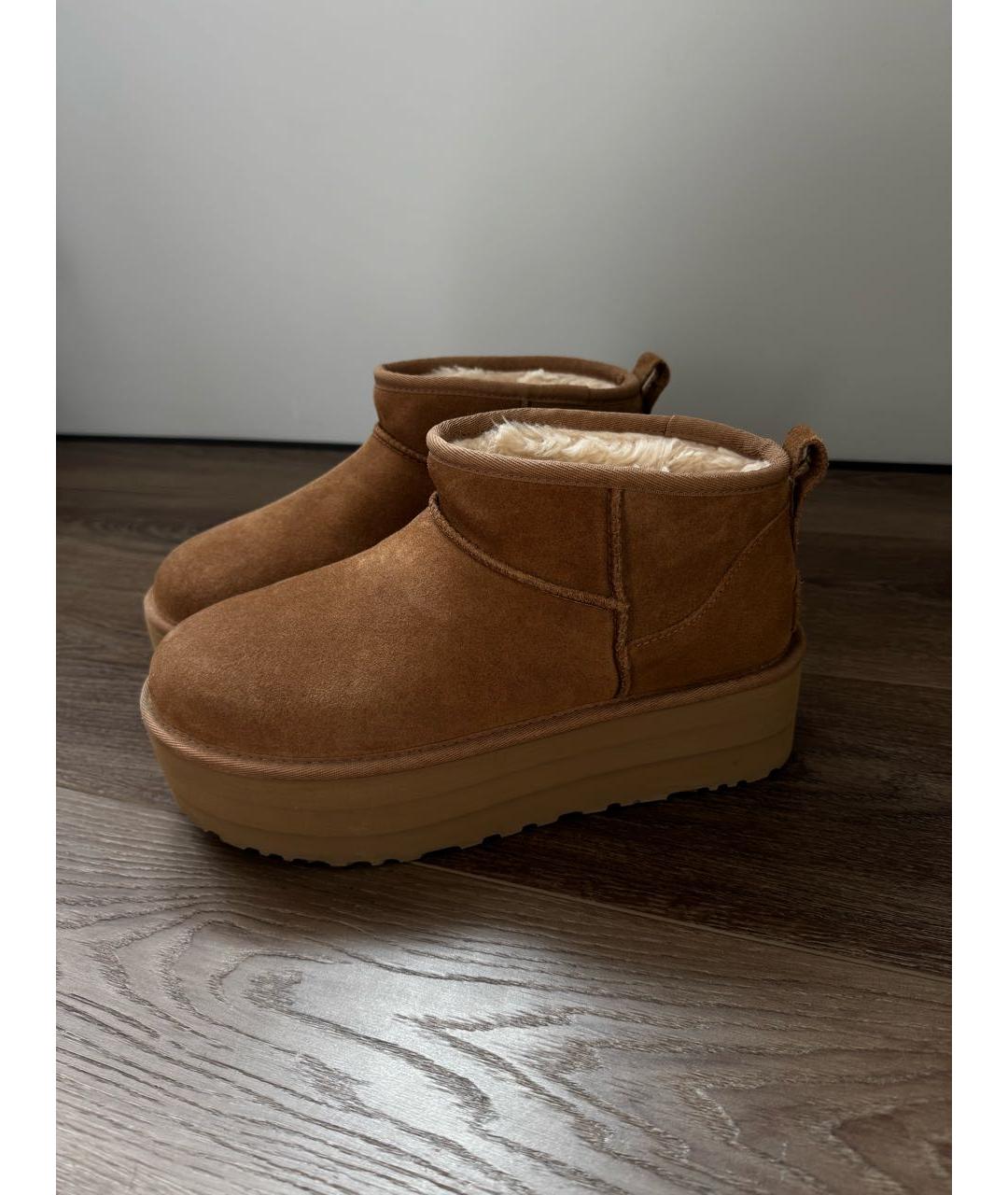 UGG AUSTRALIA Бежевые замшевые полусапоги, фото 2