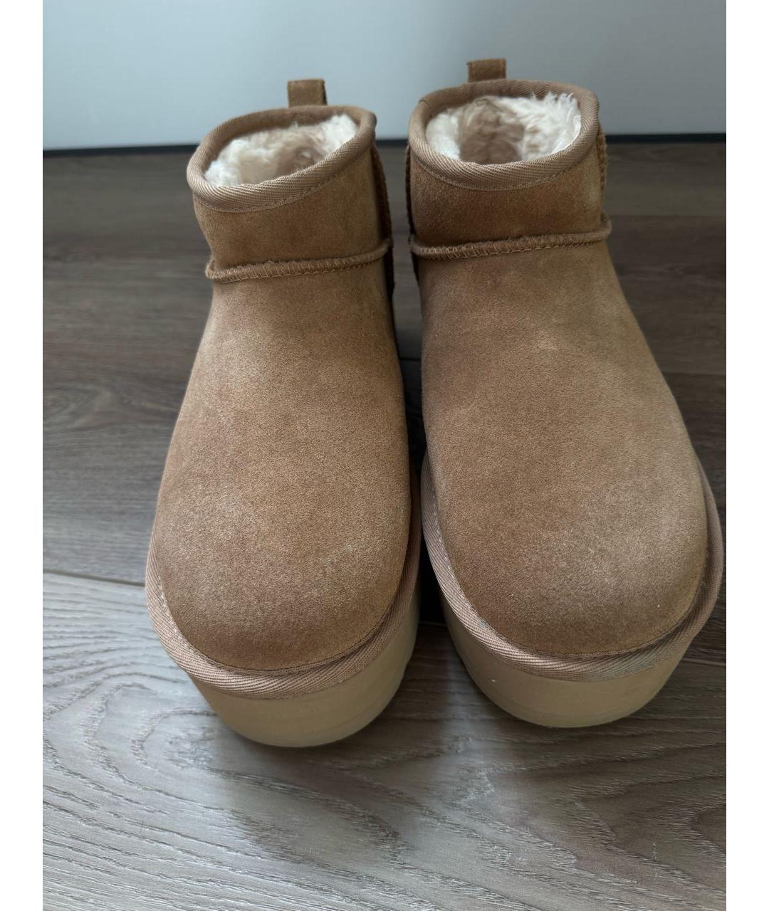 UGG AUSTRALIA Бежевые замшевые полусапоги, фото 3