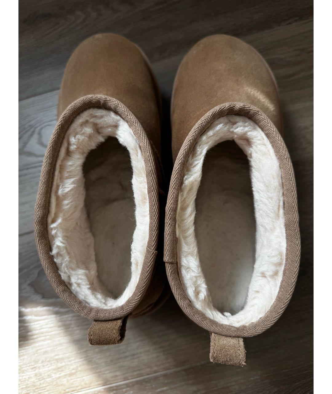 UGG AUSTRALIA Бежевые замшевые полусапоги, фото 7