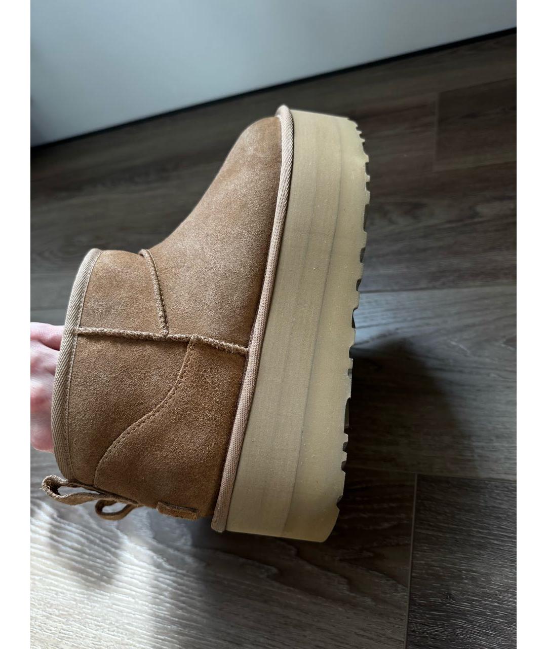 UGG AUSTRALIA Бежевые замшевые полусапоги, фото 5