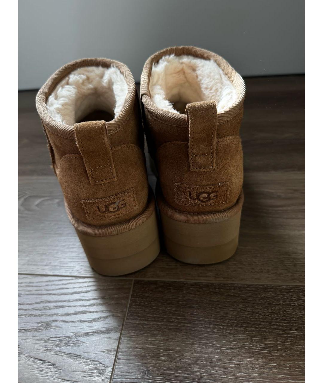 UGG AUSTRALIA Бежевые замшевые полусапоги, фото 6