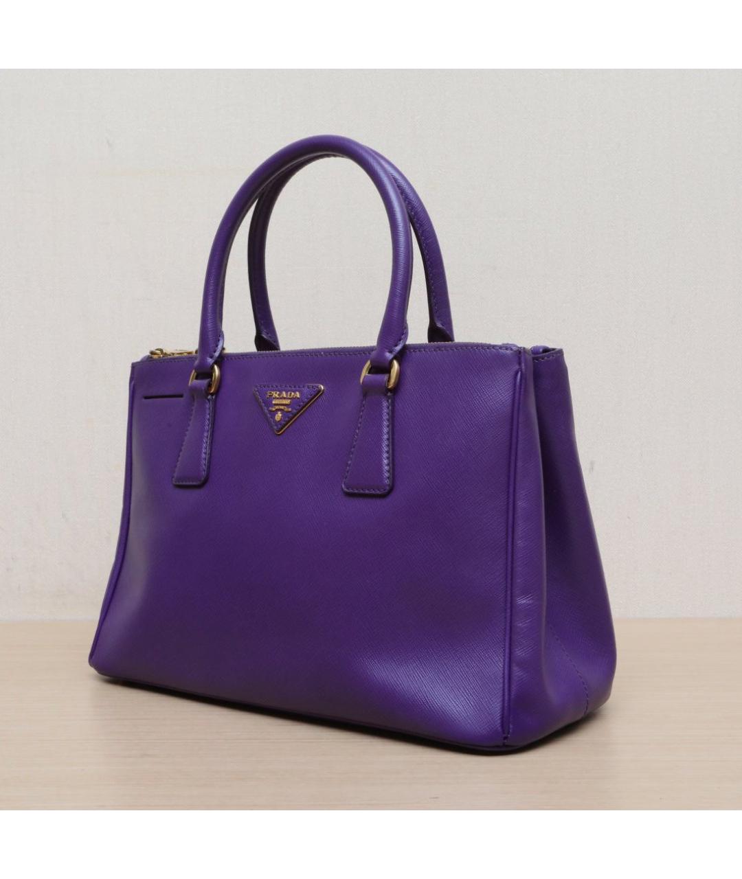 PRADA Фиолетовая кожаная сумка через плечо, фото 4