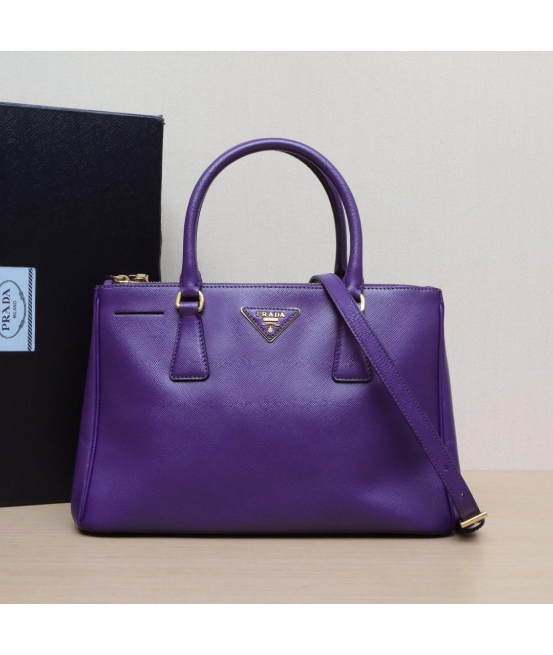 PRADA Фиолетовая кожаная сумка через плечо, фото 2