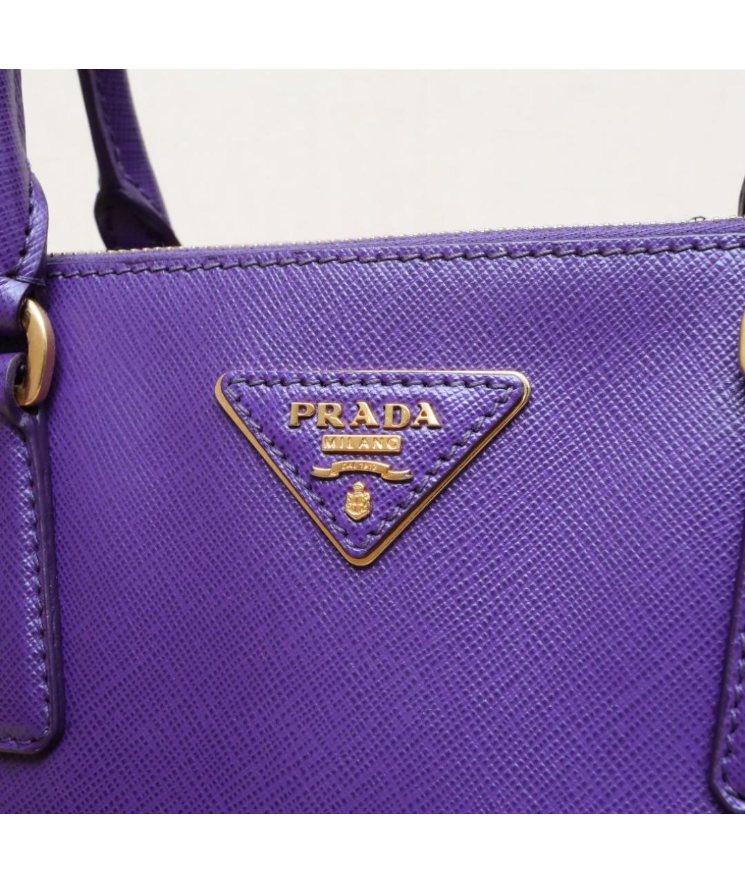 PRADA Фиолетовая кожаная сумка через плечо, фото 7