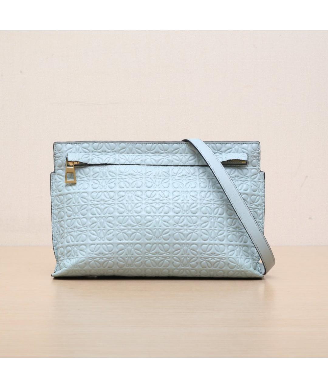 LOEWE Голубая кожаная сумка через плечо, фото 3
