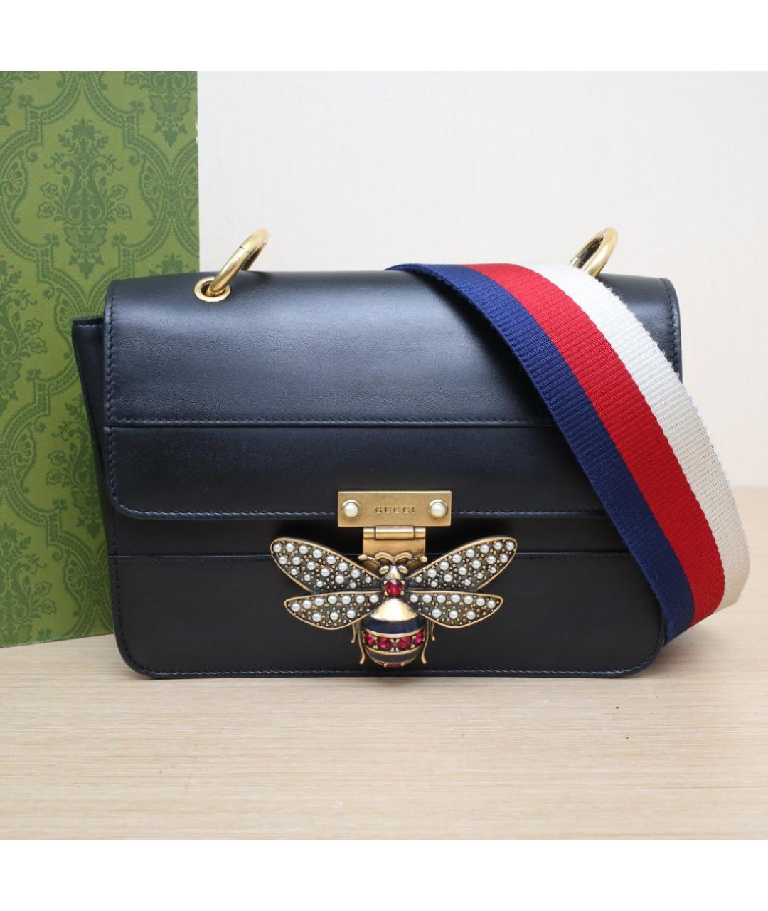 GUCCI Черная кожаная сумка через плечо, фото 2