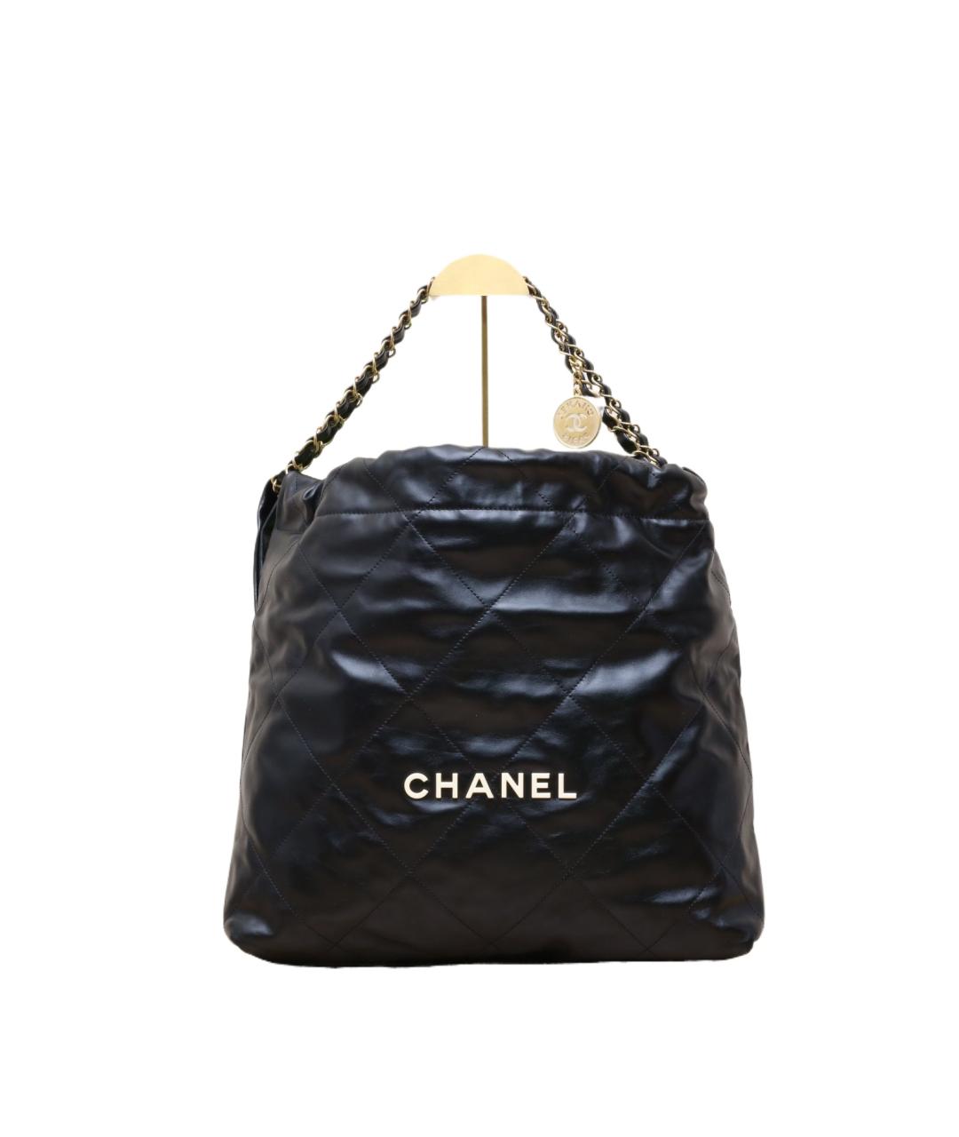 CHANEL Черная кожаная сумка тоут, фото 1