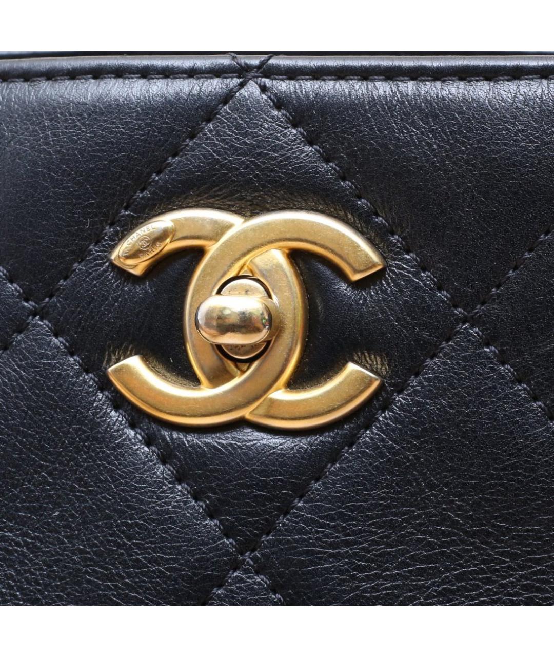 CHANEL Черная кожаная сумка через плечо, фото 8