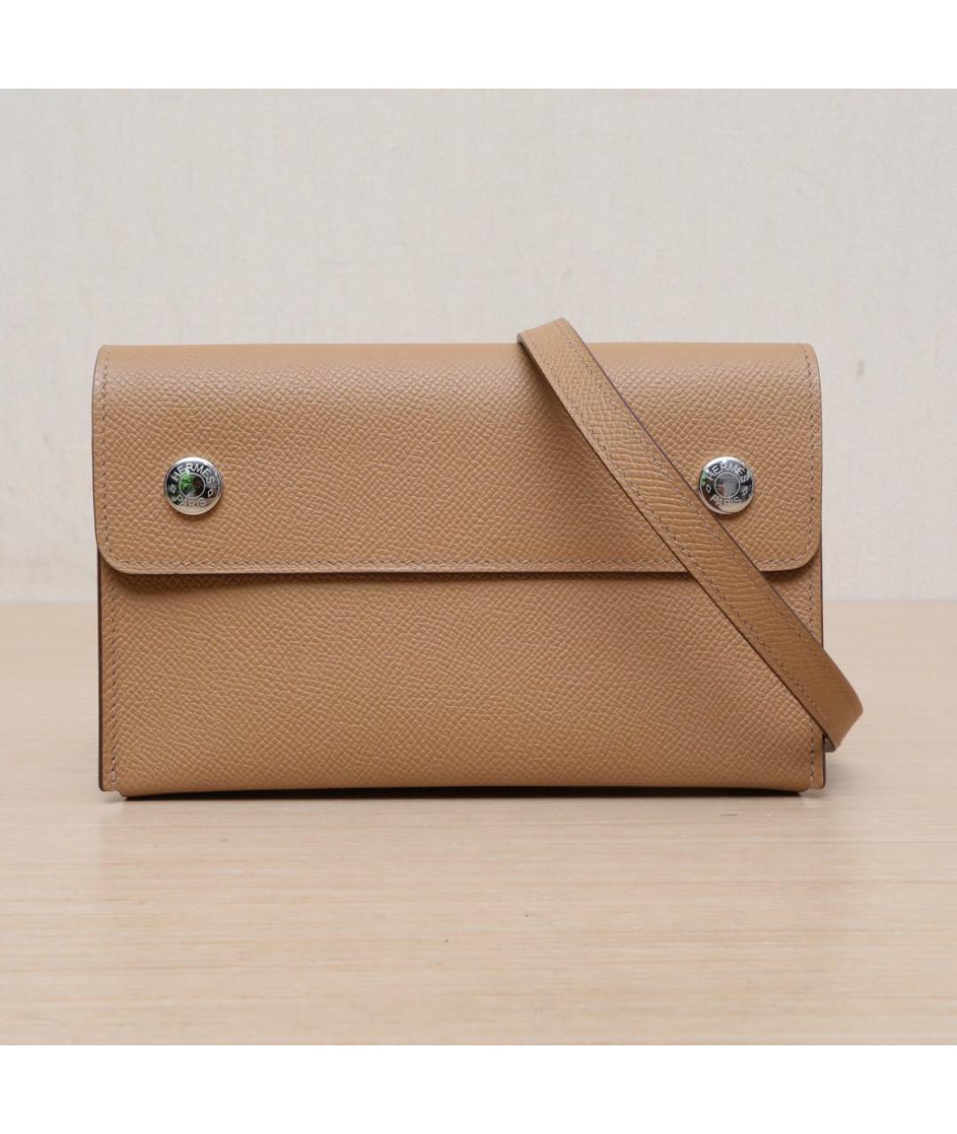 HERMES Коричневая кожаная сумка через плечо, фото 3