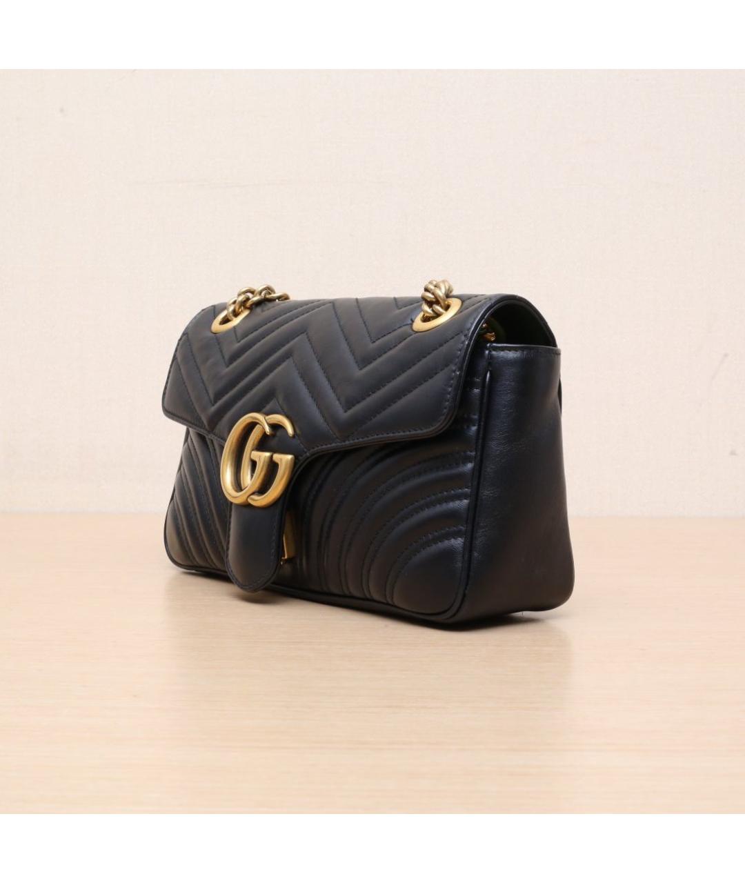 GUCCI Черная кожаная сумка через плечо, фото 2