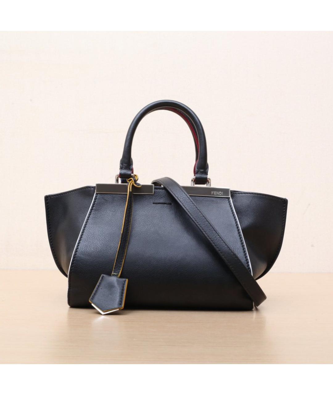 FENDI Черная кожаная сумка через плечо, фото 3