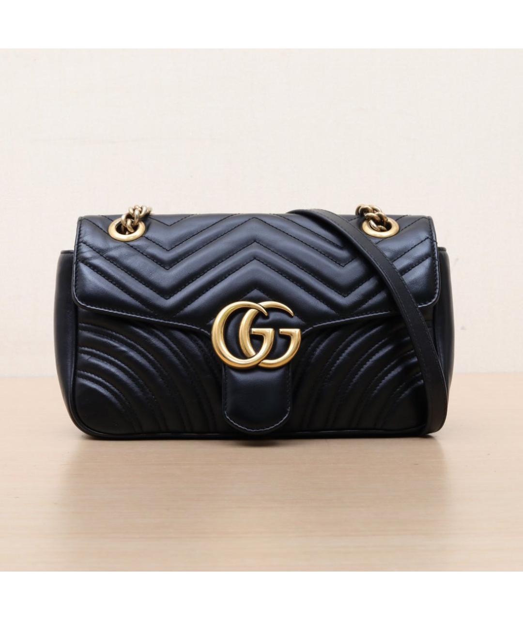 GUCCI Черная кожаная сумка через плечо, фото 3