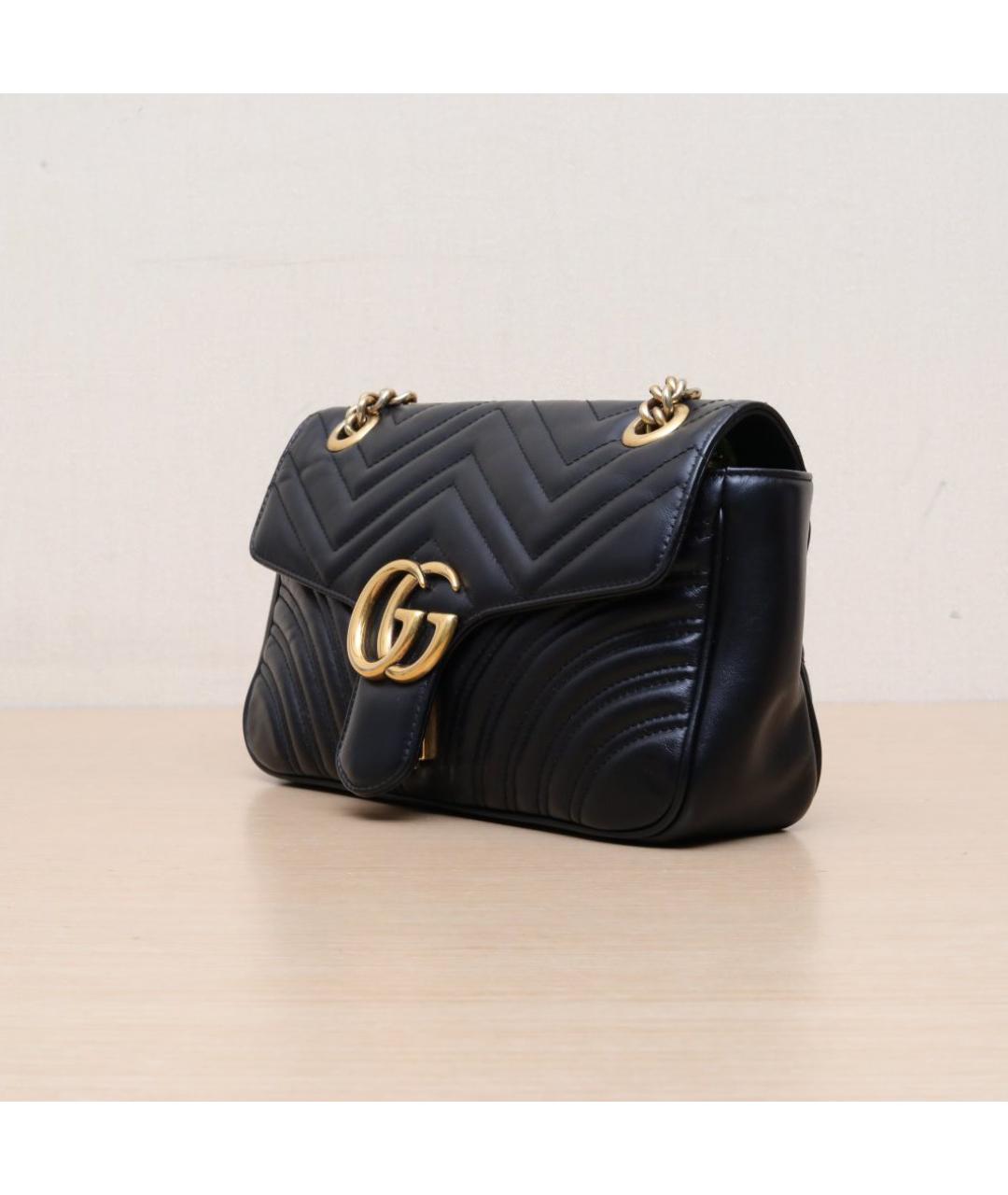 GUCCI Черная кожаная сумка через плечо, фото 4
