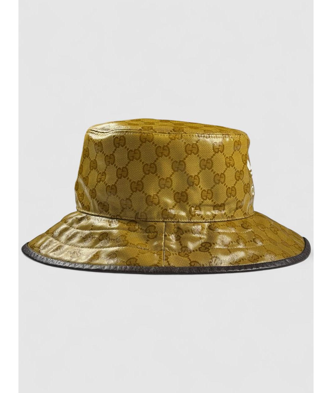 GUCCI Горчичная кожаная панама, фото 2