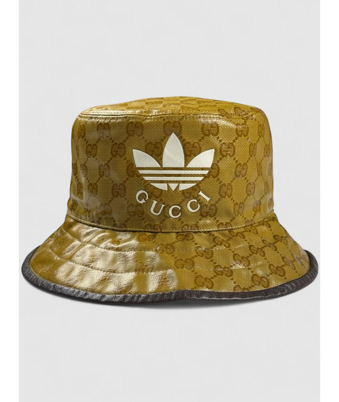 GUCCI Горчичная кожаная панама, фото 6