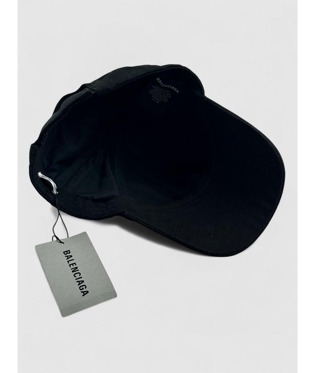 BALENCIAGA Черная хлопковая кепка, фото 5