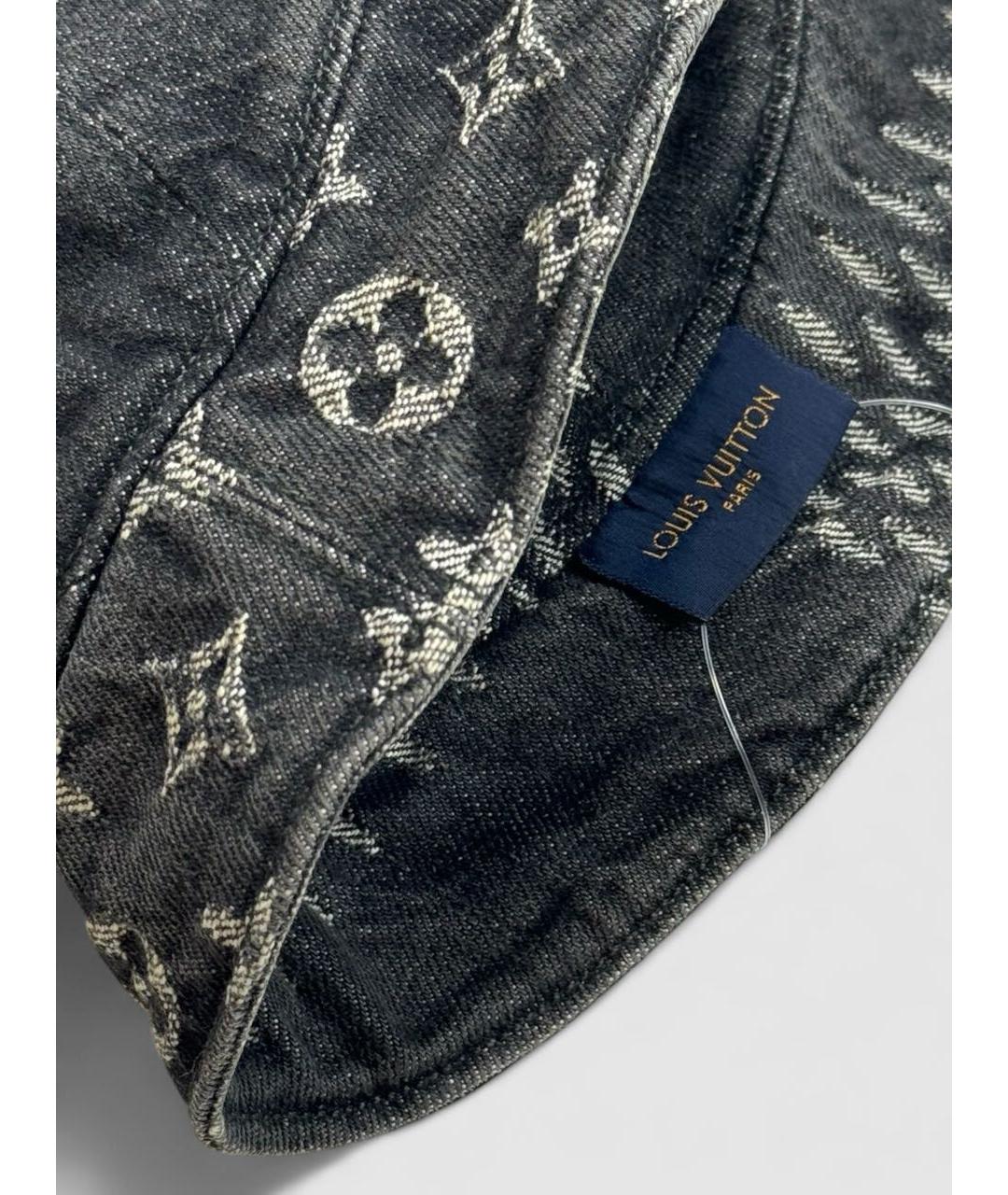 LOUIS VUITTON Антрацитовая хлопковая шляпа, фото 5