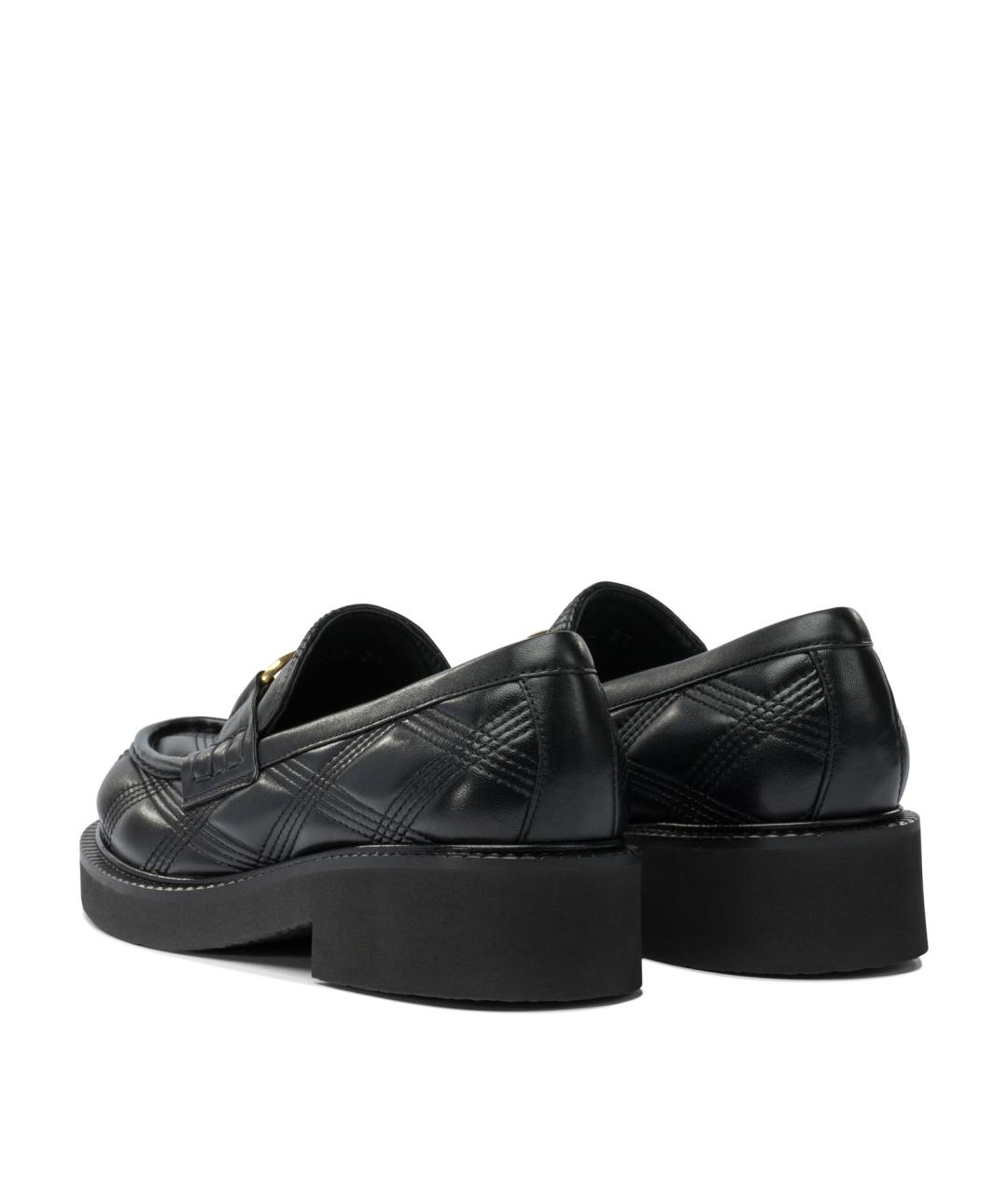 VALENTINO Черные кожаные лоферы, фото 4