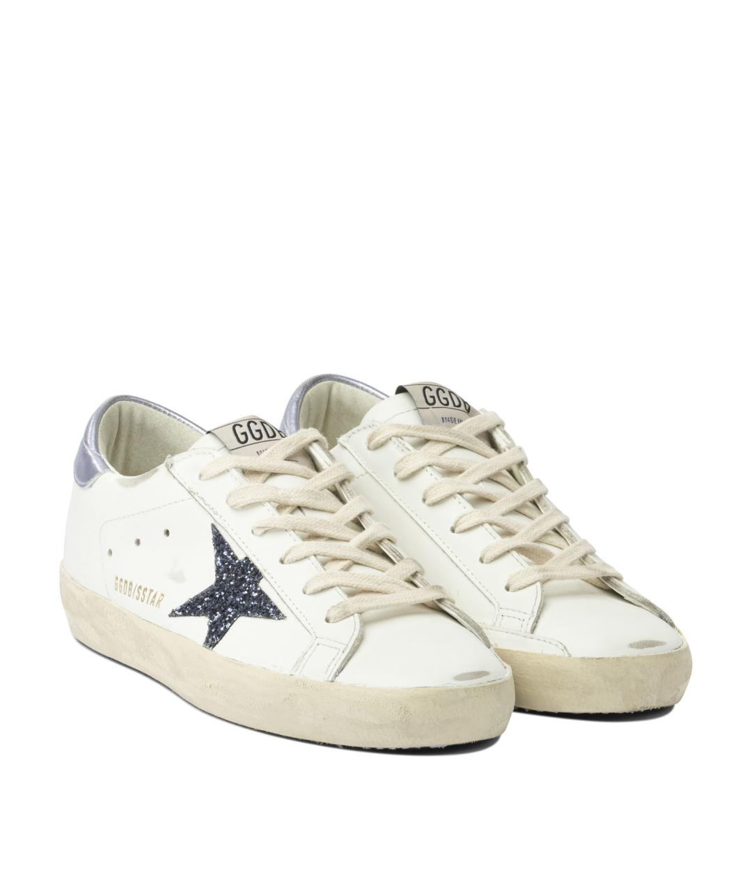 GOLDEN GOOSE DELUXE BRAND Белые кожаные кроссовки, фото 2