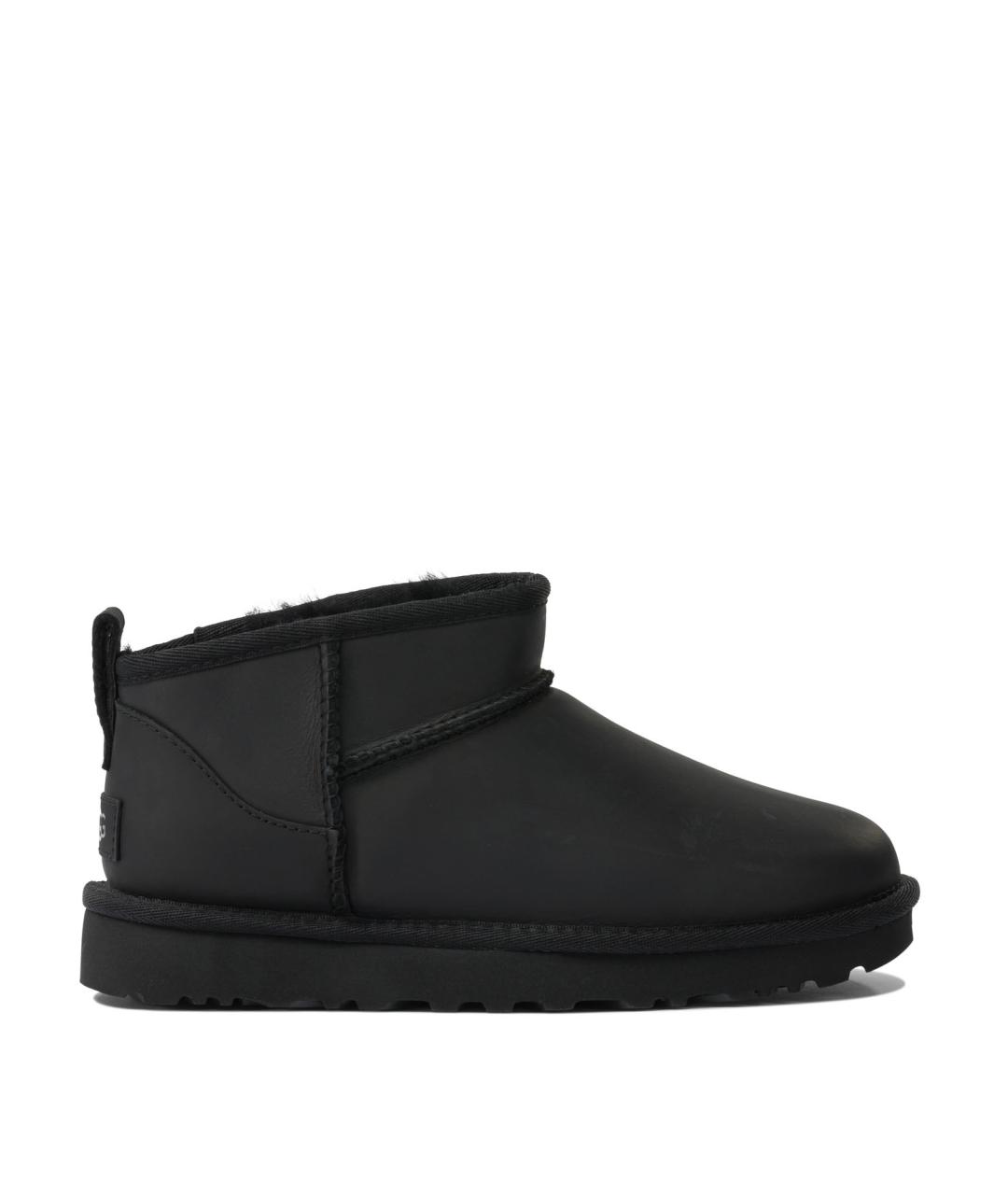 UGG AUSTRALIA Черные кожаные ботильоны, фото 1