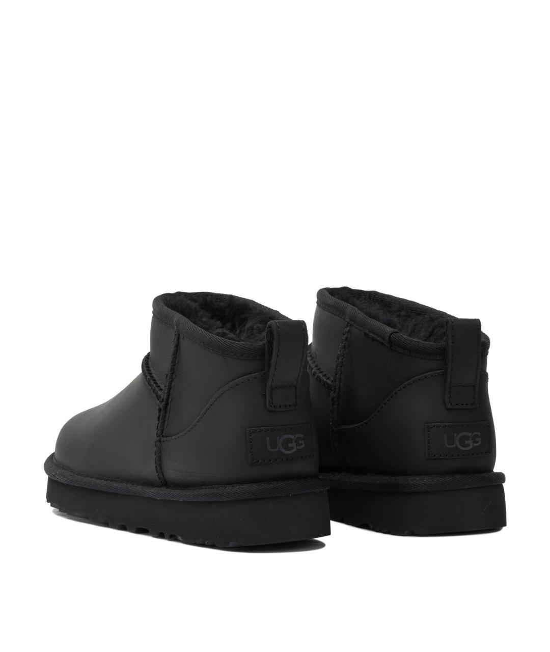 UGG AUSTRALIA Черные кожаные ботильоны, фото 4