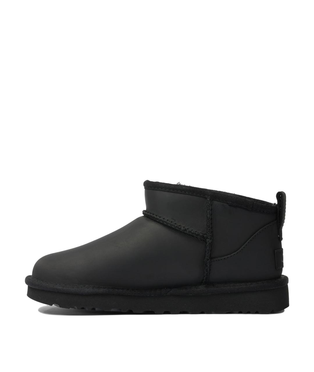 UGG AUSTRALIA Черные кожаные ботильоны, фото 3
