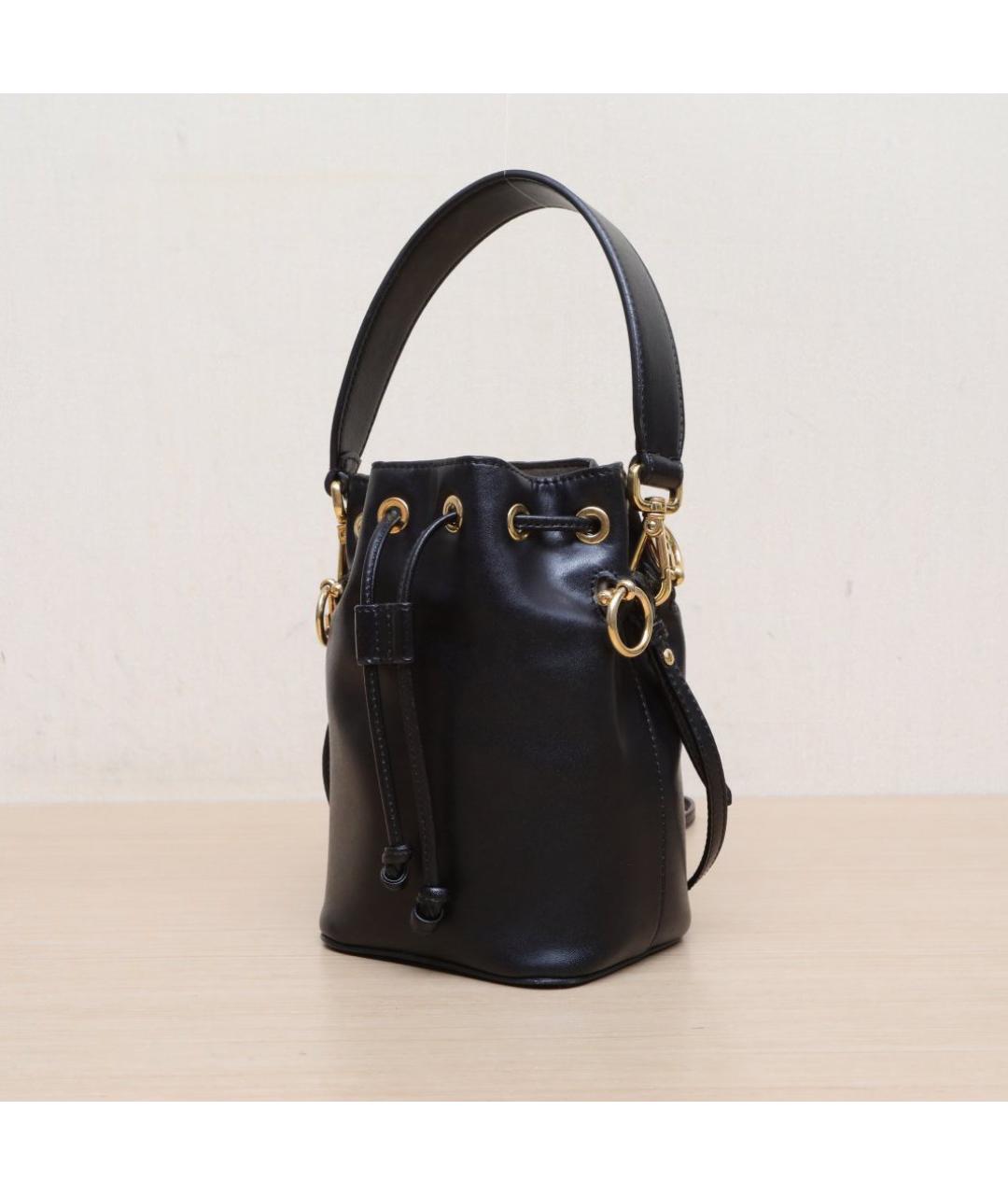 FENDI Черная кожаная сумка тоут, фото 4