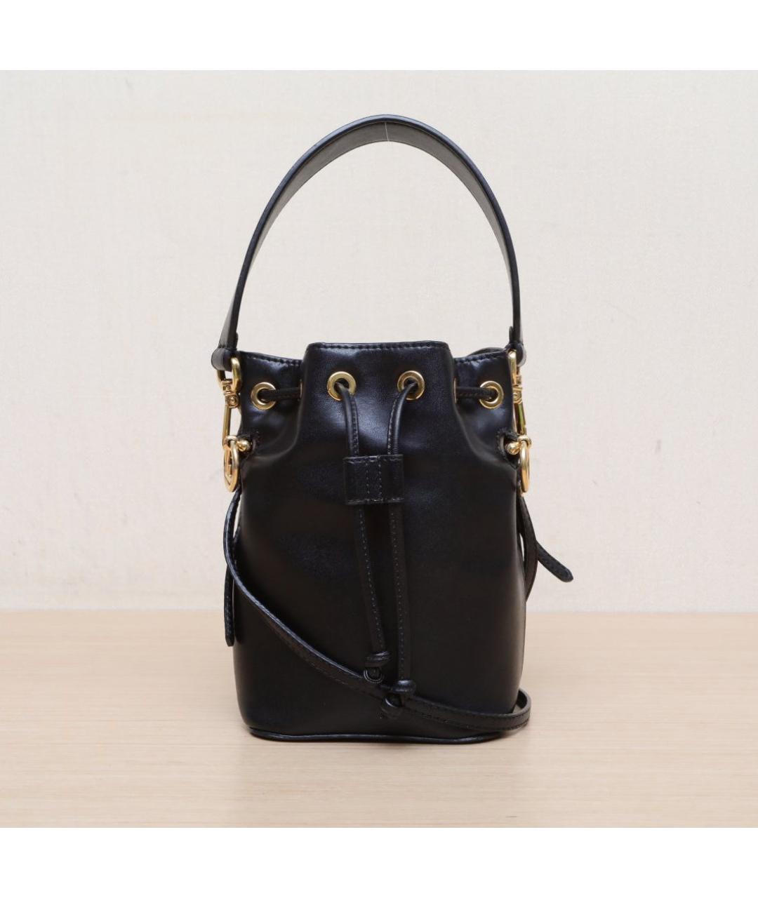 FENDI Черная кожаная сумка тоут, фото 3