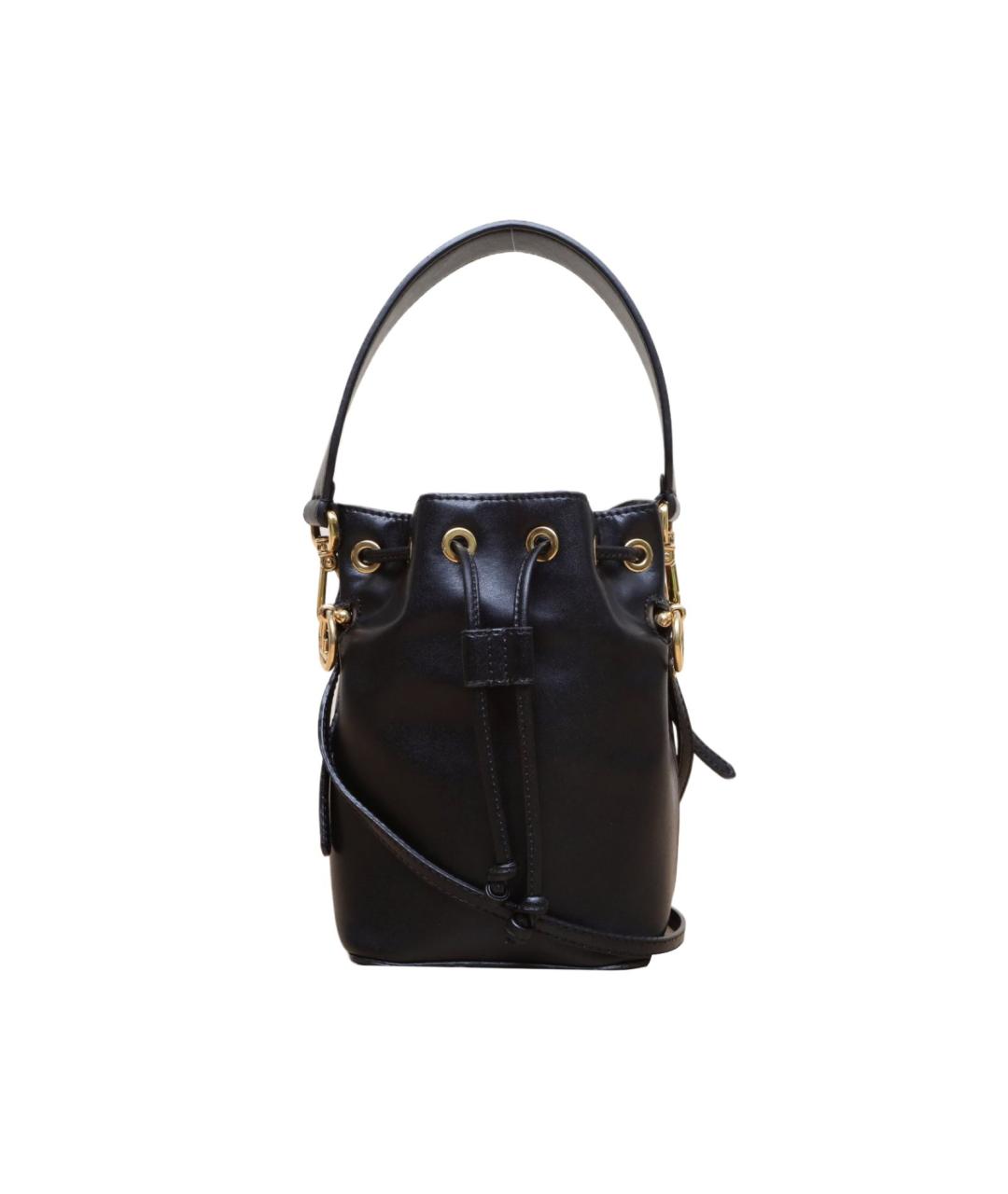 FENDI Черная кожаная сумка тоут, фото 1