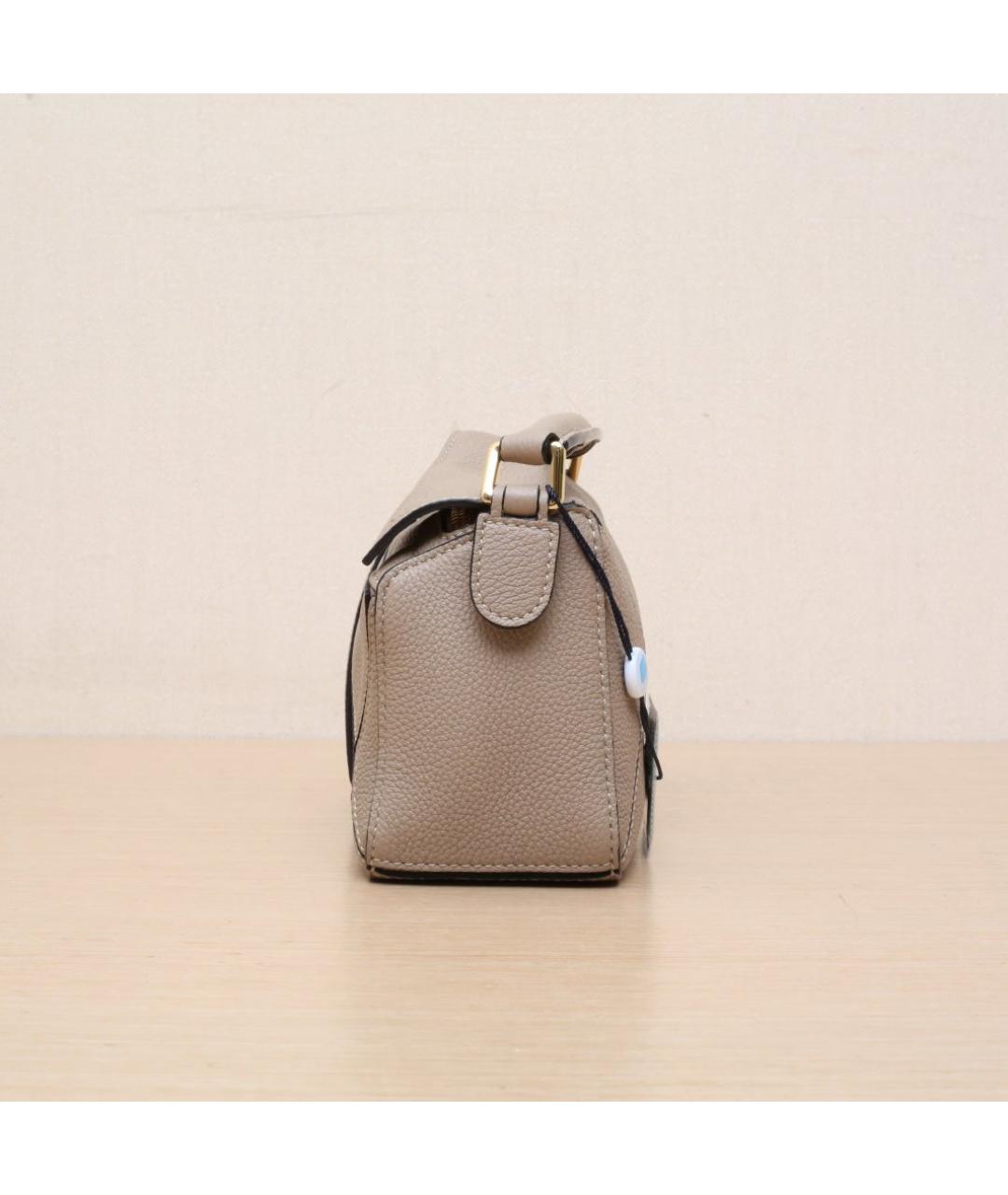 LOEWE Бежевая кожаная сумка через плечо, фото 5
