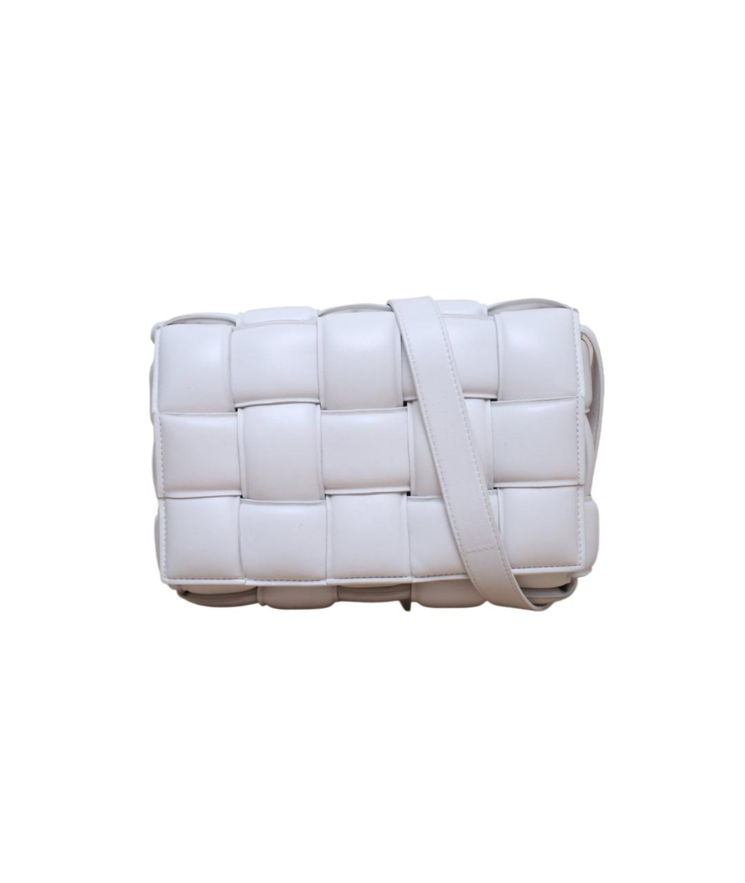 BOTTEGA VENETA Белая кожаная сумка через плечо, фото 1