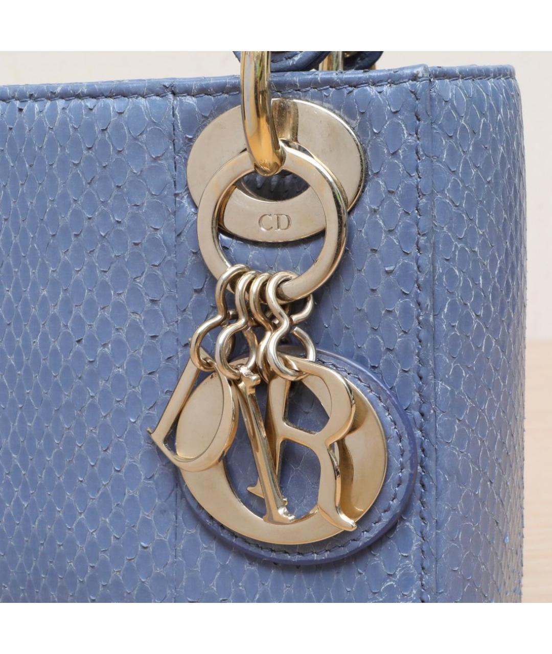 CHRISTIAN DIOR Голубая сумка через плечо, фото 7