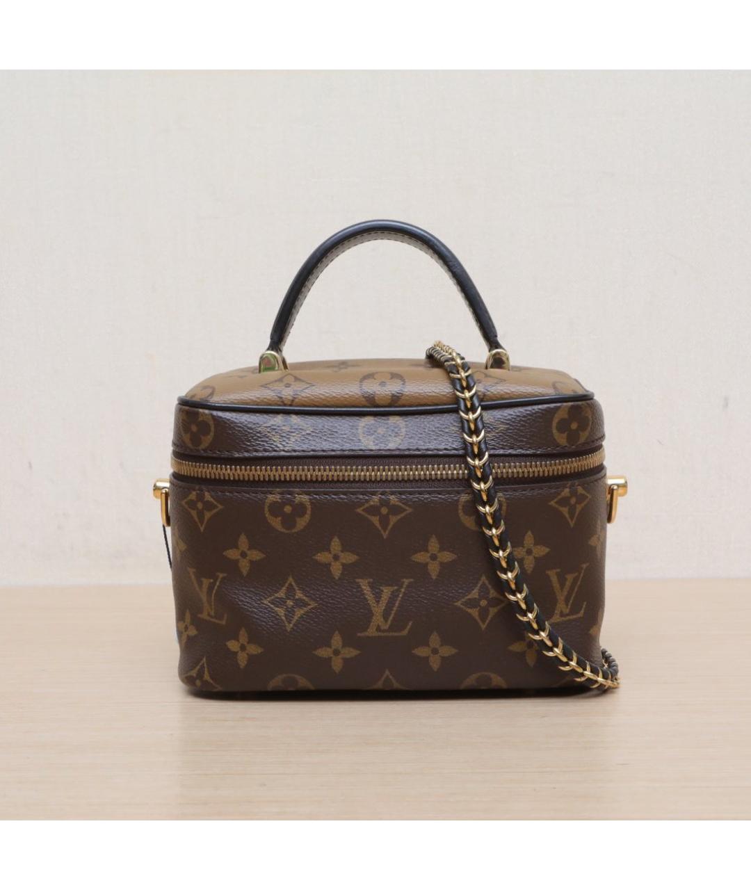 LOUIS VUITTON Коричневая кожаная сумка через плечо, фото 3