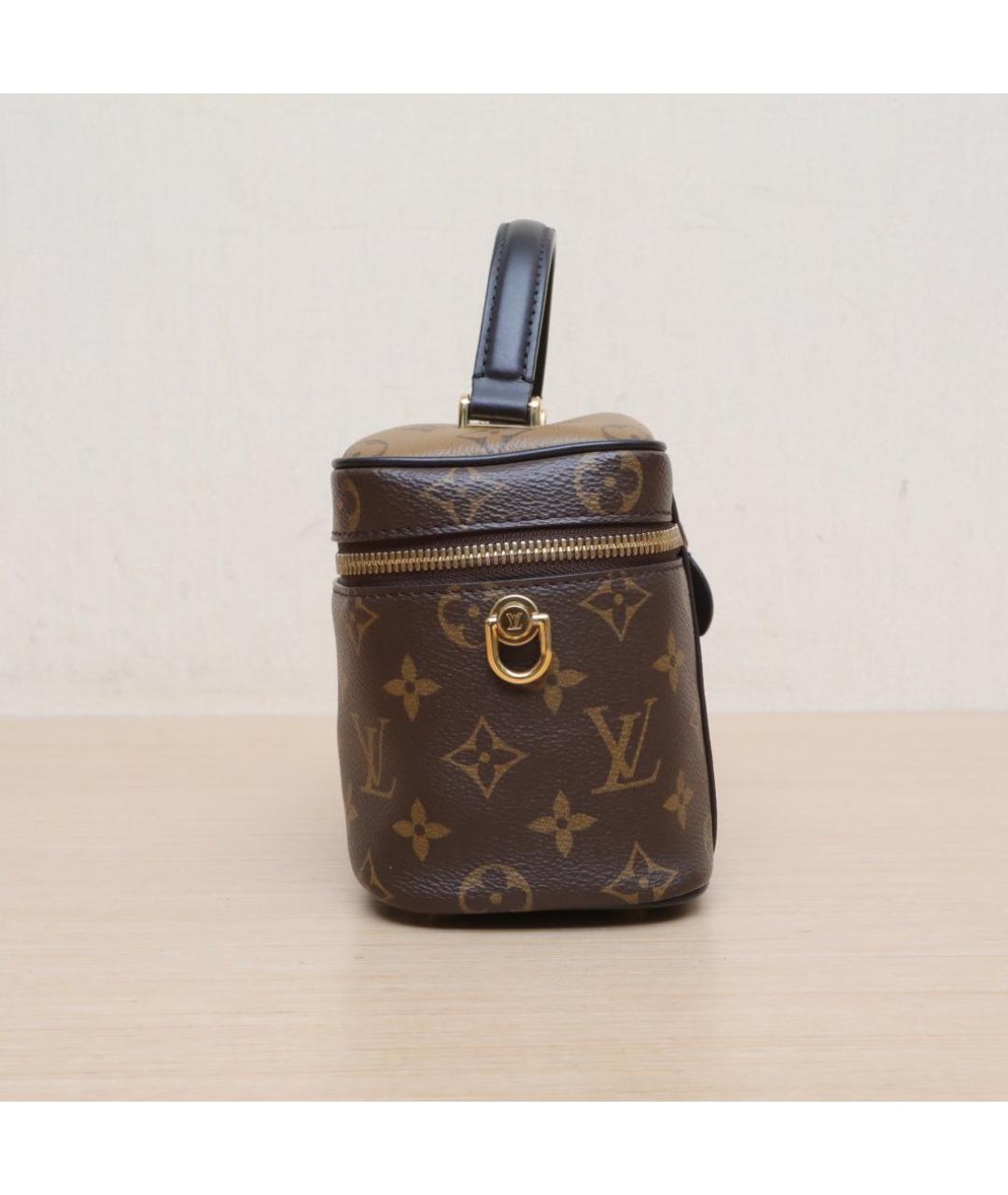 LOUIS VUITTON Коричневая кожаная сумка через плечо, фото 5