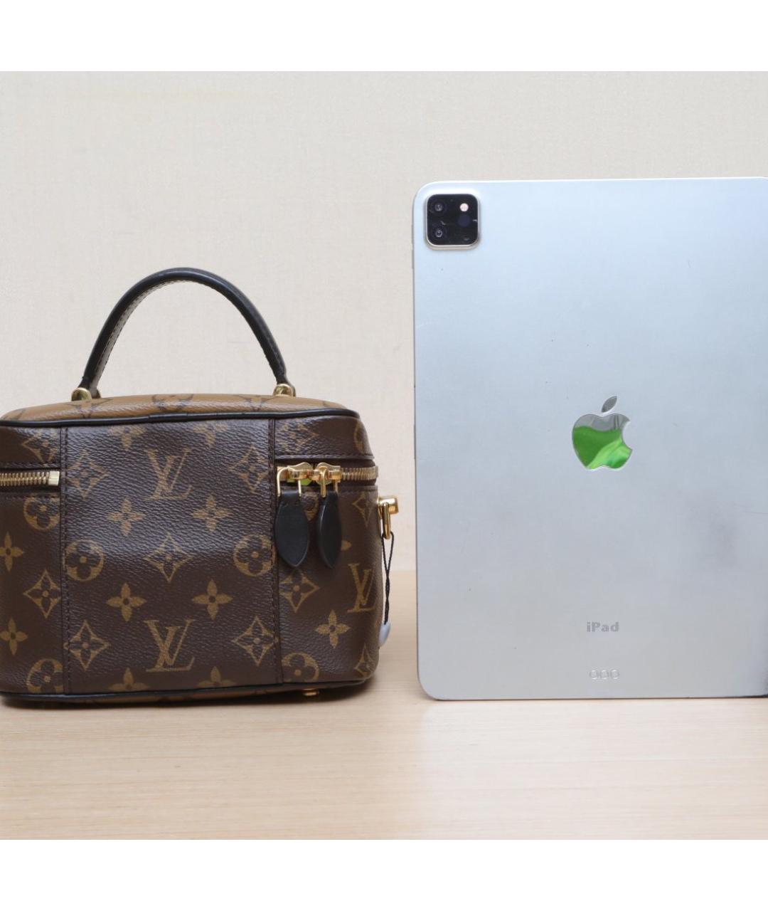LOUIS VUITTON Коричневая кожаная сумка через плечо, фото 6