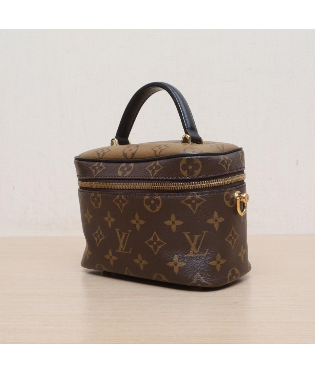 LOUIS VUITTON Коричневая кожаная сумка через плечо, фото 4