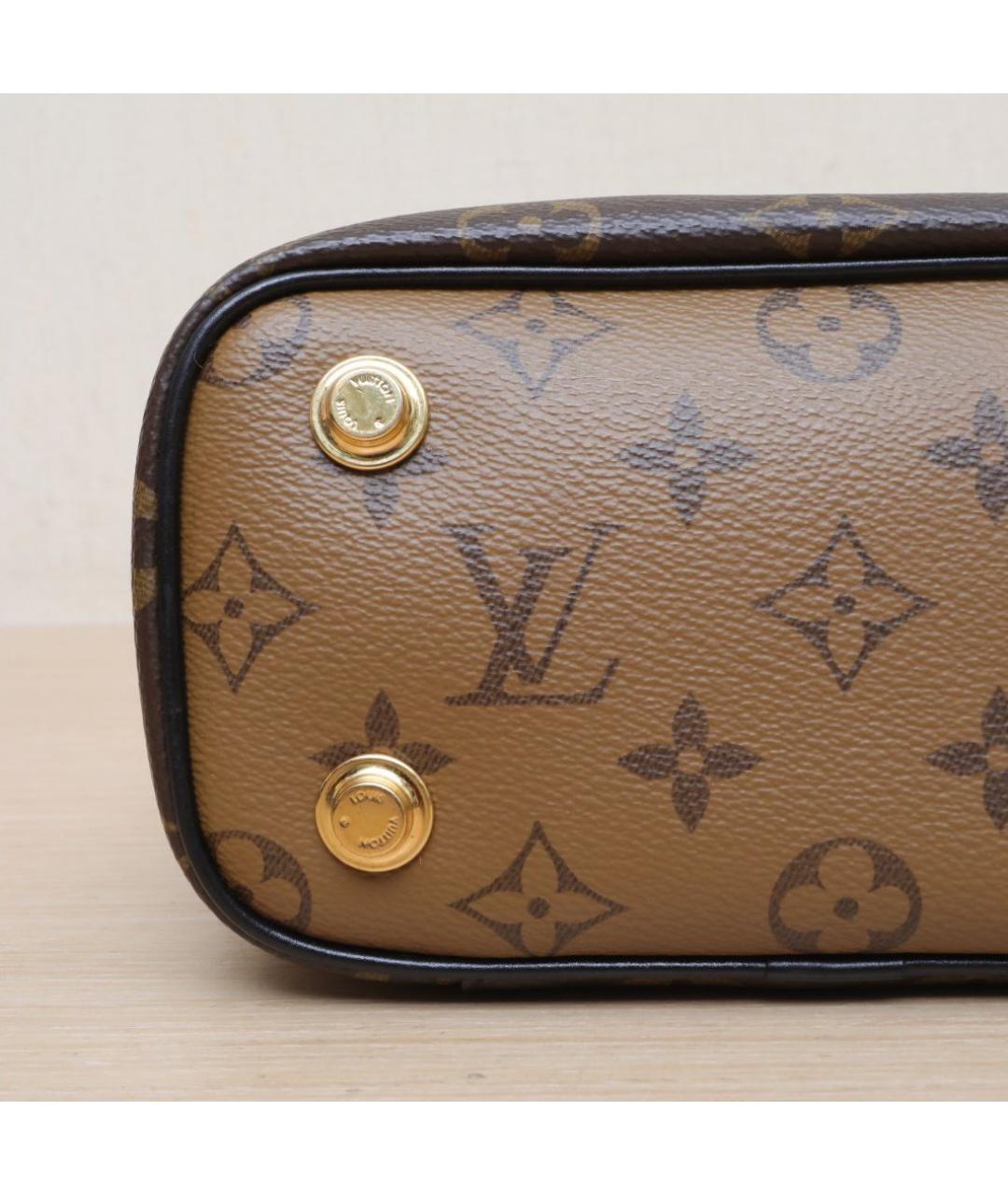 LOUIS VUITTON Коричневая кожаная сумка через плечо, фото 8