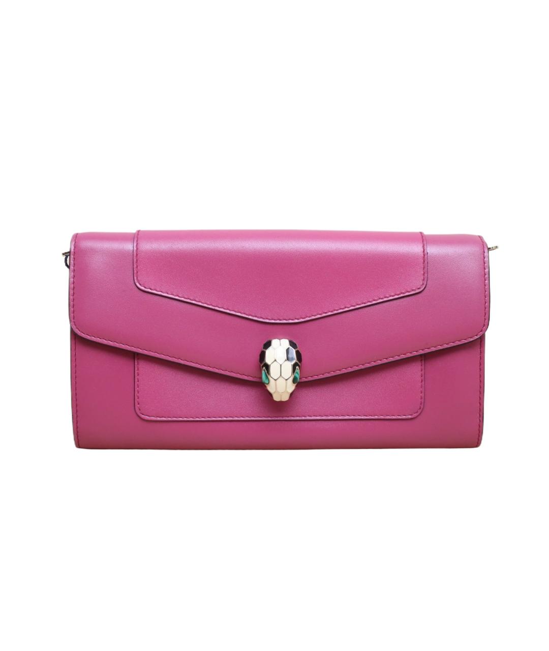 BVLGARI Розовый кожаный кошелек, фото 1