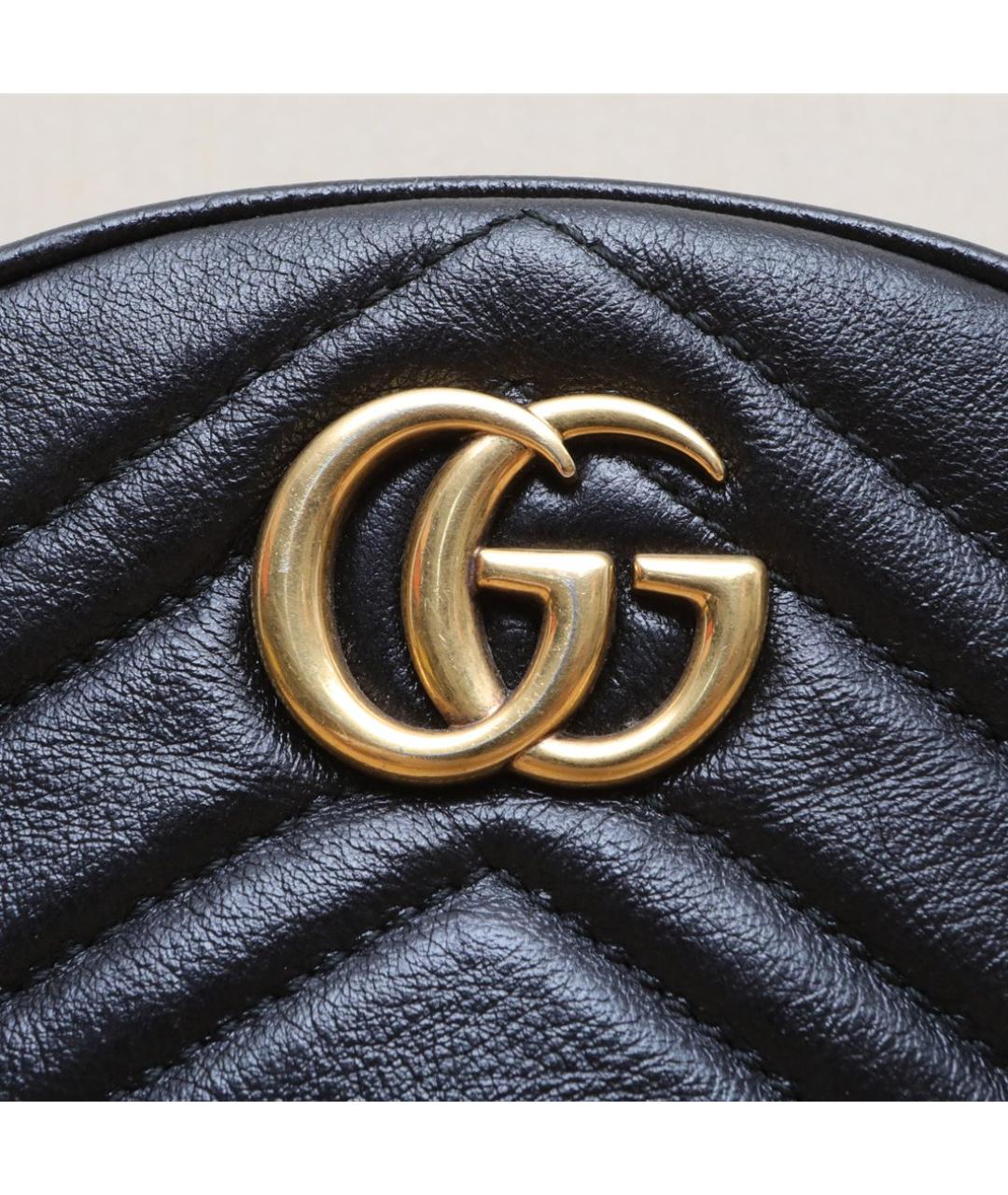 GUCCI Черная кожаная сумка через плечо, фото 7