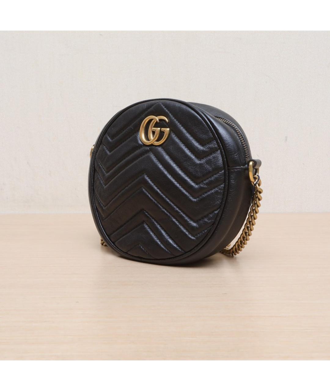 GUCCI Черная кожаная сумка через плечо, фото 4
